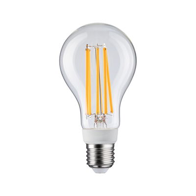 Classic LED filament bulb with clear glass and E27 base for energy-efficient lighting solutions