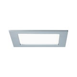 Rechteckige LED-Einbauleuchte aus silbernem Aluminium mit weißem Diffusor für moderne Raumbeleuchtung
