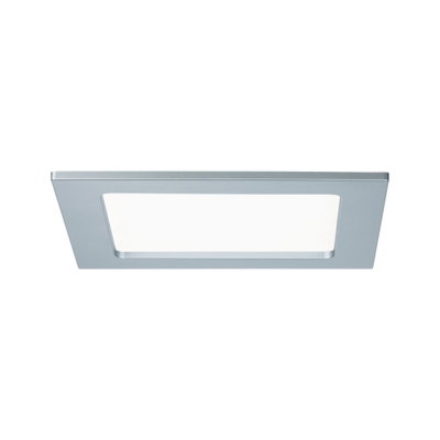 Rechteckige LED-Einbauleuchte aus silbernem Aluminium mit weißem Diffusor für moderne Raumbeleuchtung