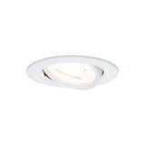 White metal recessed spotlight with adjustable LED lamp for versatile lighting solutions
