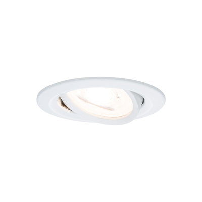 White metal recessed spotlight with adjustable LED lamp for versatile lighting solutions