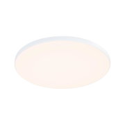 Round white LED ceiling light with warm white glow, modern design for living spaces