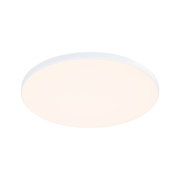 Plafonnier LED rond blanc avec lumière blanc chaud, design moderne pour intérieur