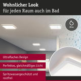 Ultraflache weiße LED-Deckenleuchte mit IP44 Schutz für Badezimmer, gleichmäßiges Licht, spritzwassergeschützt