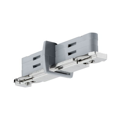 Connecteur gris en plastique et métal pour systèmes de rails, adapté à l’éclairage LED sur rail