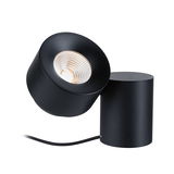 Zwarte metalen LED-wandlamp met verstelbare kop voor moderne binnenverlichting