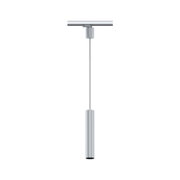 Silver aluminium pendant light with cylindrical design for modern indoor lighting