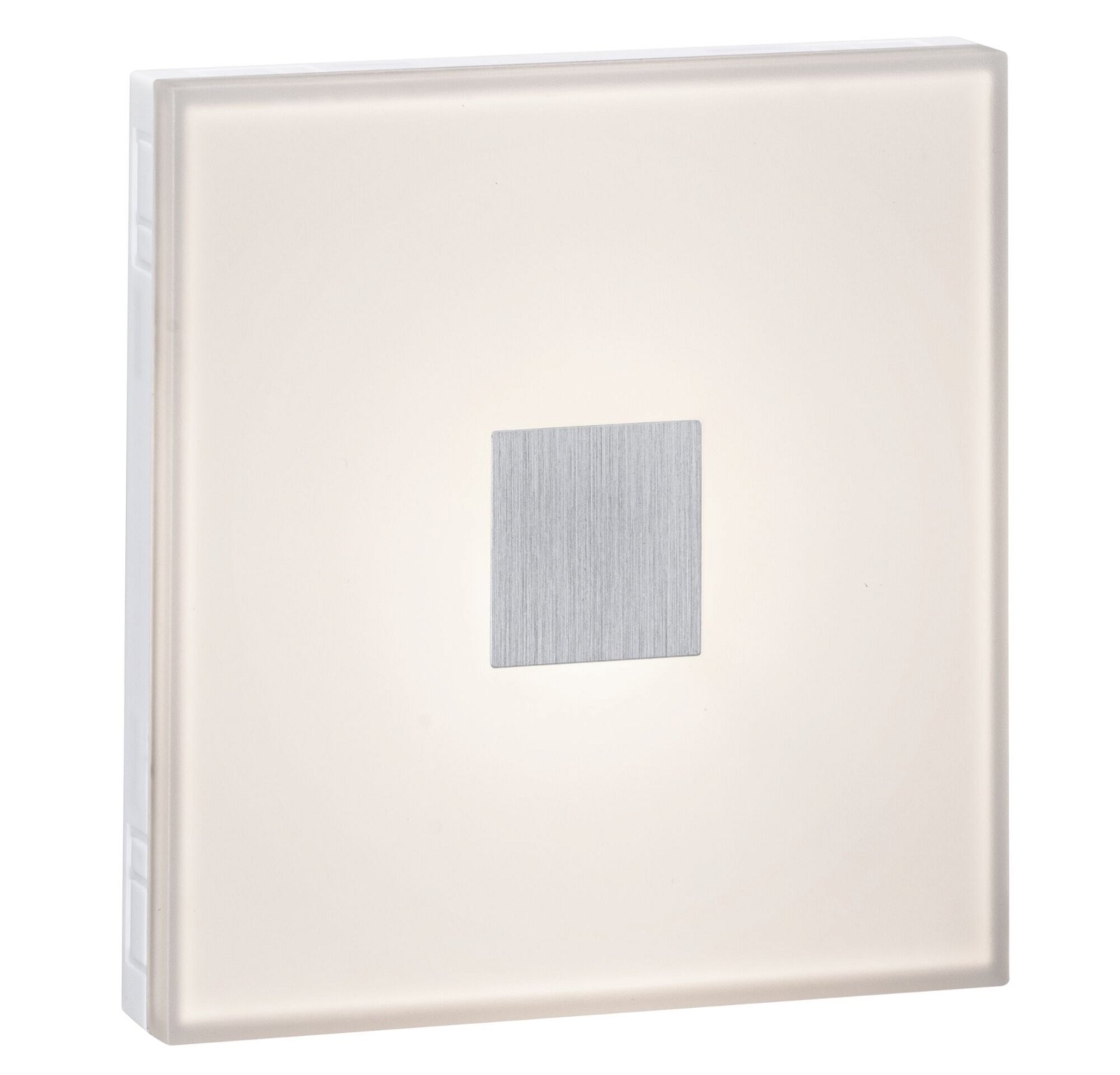 LumiTiles LED Tiles Square 2-piece set IP44 100x10mm 2x24lm 230/12V 2x0,75W dimmable RGBW White Plastic/Aluminium