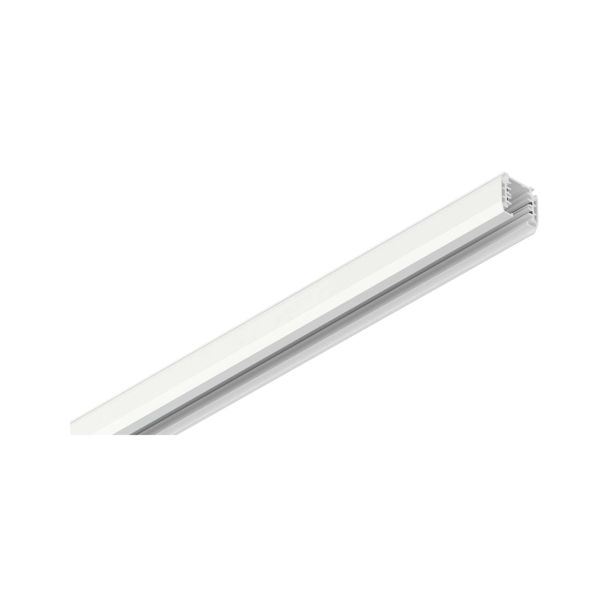 Profil en aluminium blanc pour bande LED avec couverture transparente, pour installations d'éclairage LED