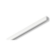 Profil en aluminium blanc pour bande LED avec couverture transparente, pour installations d'éclairage LED