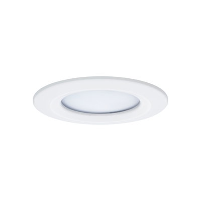 Round white LED recessed panel with matte diffuser for energy-efficient ceiling lighting