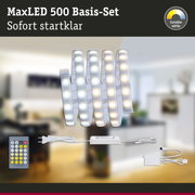 MaxLED 500 LED-Basis-Set mit dimmbaren weißen Lichtstreifen und Fernbedienung für Wohnraumbeleuchtung