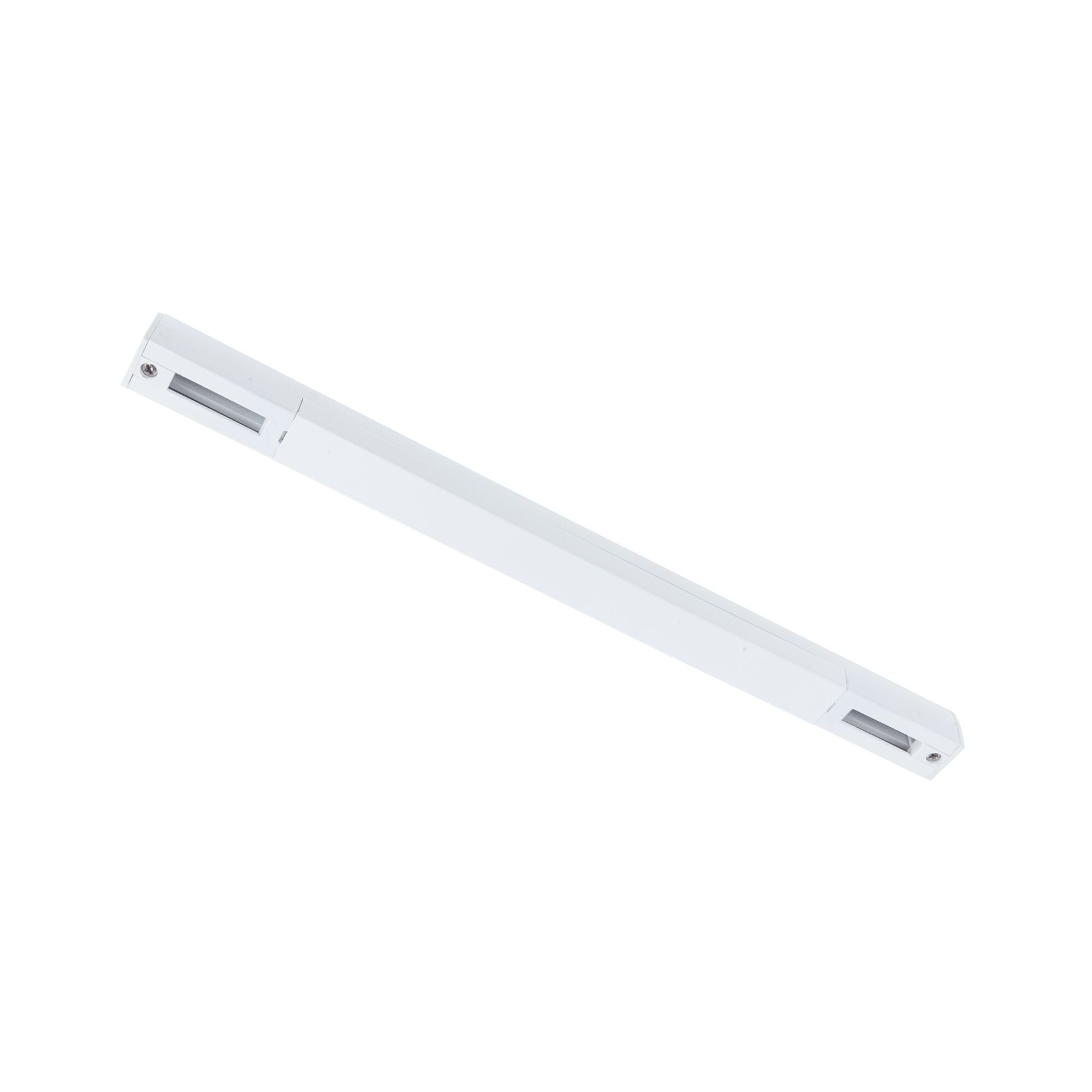 Long white metal LED light for modern indoor lighting with energy-saving technology.