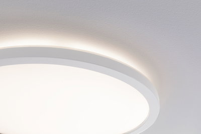 Rund hvid LED-loftlampe med indirekte lys til moderne rumstemning og energibesparende belysning