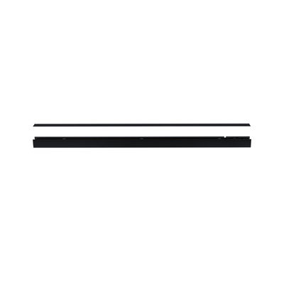 Black aluminum rail for LED lighting systems, slim design for modern lighting solutions