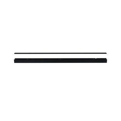 Black aluminum rail for LED lighting systems, slim design for modern lighting solutions