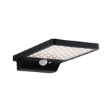 Zwarte LED-buitenmuurverlichting met bewegingssensor en vierkant paneel voor tuinverlichting