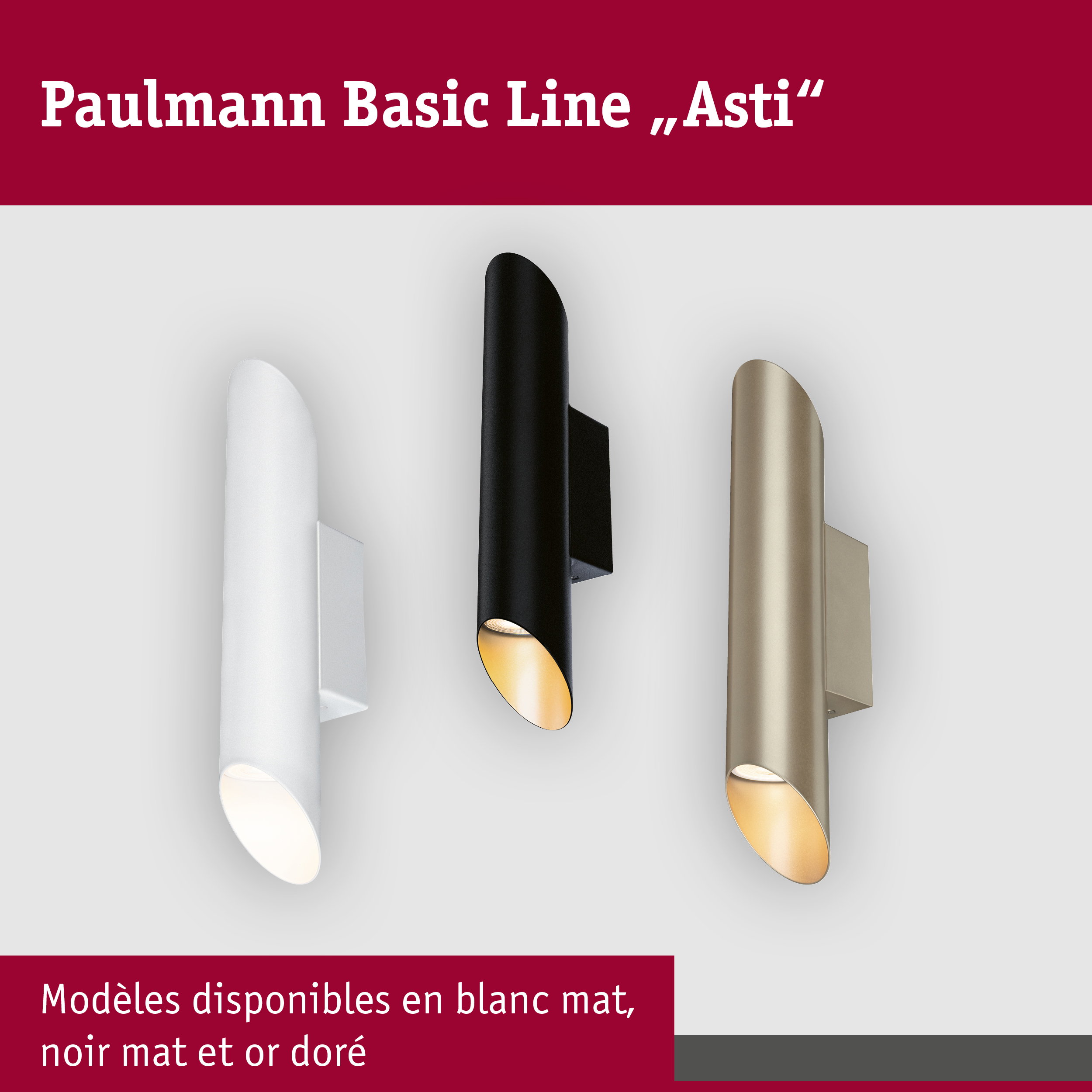 Applique Asti GU10 230V max. 2x10W Blanc dépoli