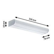 Witte LED-onderbouwlamp van kunststof van 326x78x40 mm voor moderne verlichting