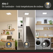 Panneau LED Abia 2 White Select Détecteur de mouvement crépusculaire (HF) carré 300x300mm 14W 900lm White Select Blanc