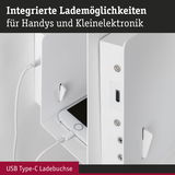 Weißes Ladegerät mit integrierter USB Type-C Ladebuchse für Handys und kleine Elektronikgeräte