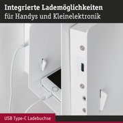 Weißes Ladegerät mit integriertem USB Type-C Anschluss für Handys und Kleinelektronik