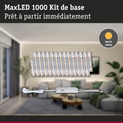 Kit bande LED MaxLED 1000 avec lumière blanc chaud et alimentation pour éclairage intérieur