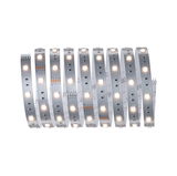 Bande LED flexible avec LEDs blanc chaud sur circuit argenté pour éclairage polyvalent.