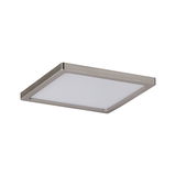 Vierkante plafondlamp van mat nikkel met witte diffuser voor moderne binnenverlichting