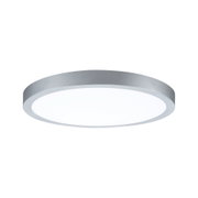 Rundes LED-Deckenlicht mit silbernem Aluminiumrahmen und weißem Diffusor für moderne Raumbeleuchtung