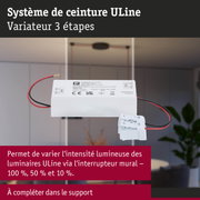 Contrôleur variateur LED blanc avec câbles rouge et noir pour système d'éclairage ULine