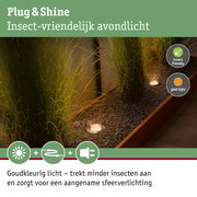 Plug & Shine insectvriendelijke LED-inbouwspot met warm wit licht en energiebesparende technologie