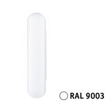 Simple white wall light with rounded shape in RAL 9003 for modern indoor lighting