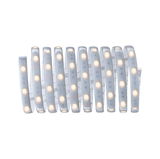 Flexible LED strip light with warm white LEDs and adhesive backing for versatile lighting solutions.