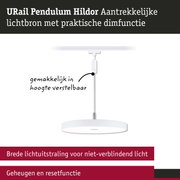 Witte URail Pendulum Hildor hanglamp met dimfunctie en brede lichtuitstraling
