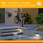 Éclairage extérieur solaire avec capteur crépusculaire intégré pour commande automatique de lumière