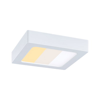 Square white LED ceiling light with adjustable color temperature for modern room lighting