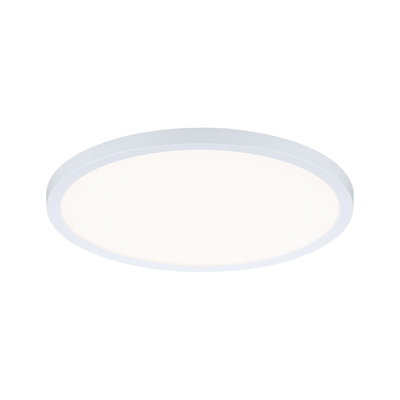 Round white LED ceiling light with matte frame, energy-efficient indoor lighting