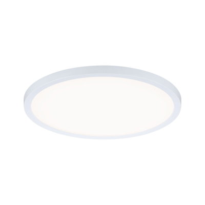 Round white LED ceiling light with matte frame, energy-efficient indoor lighting
