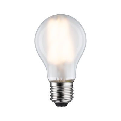 Klassische LED-Glühbirne mit transparentem Glas und E27-Fassung für energiesparende Beleuchtung