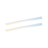 To hvide LED-strips med varmt og koldt hvidt lys til moderne rumbelysning
