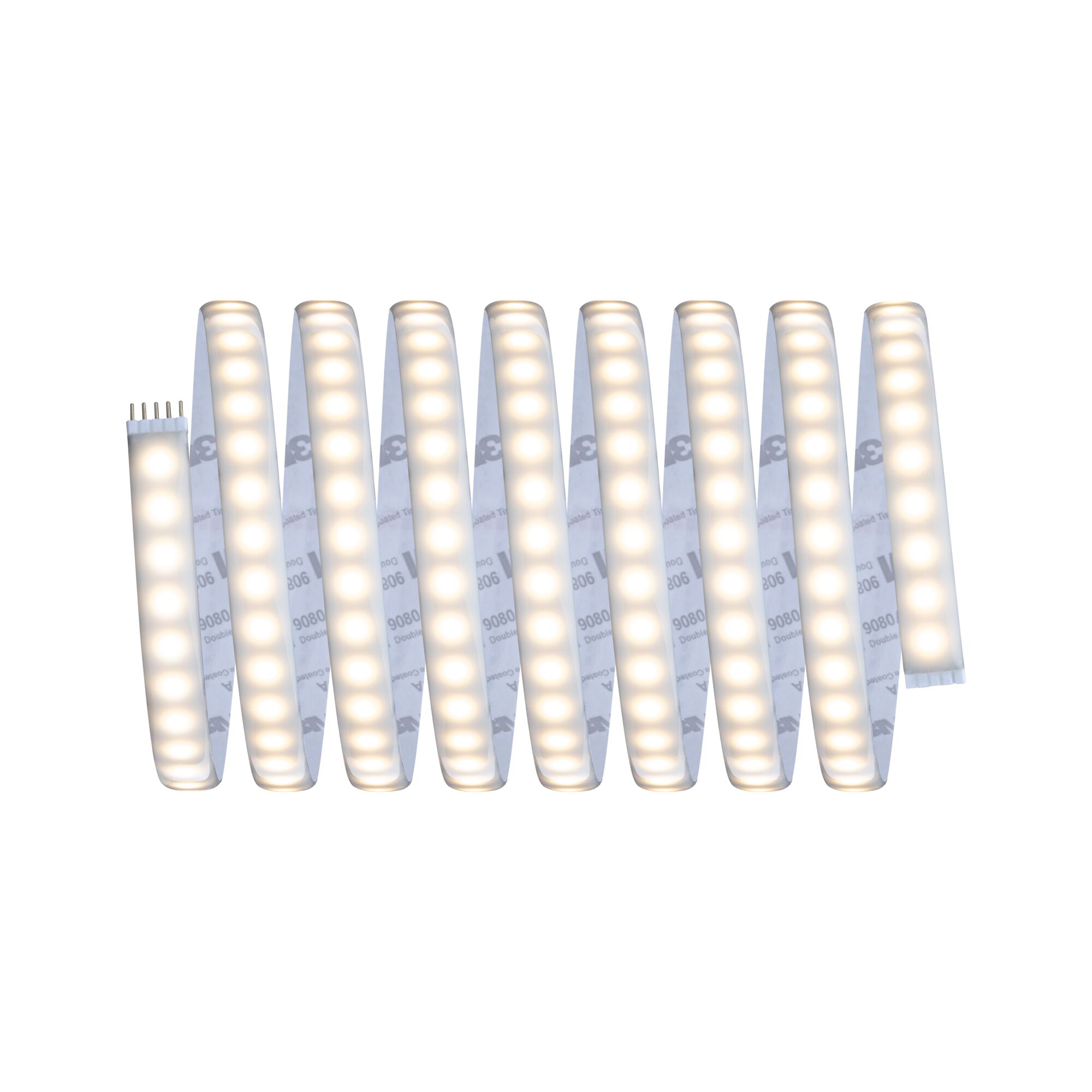 Flexible LED light strip with warm white light for versatile indoor lighting solutions and decoration