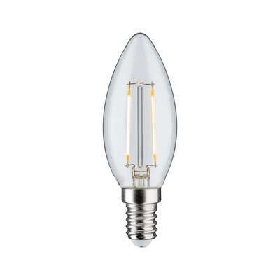 Heldere LED-kaarslamp met E14-fitting en zichtbare filamenten voor energiezuinige verlichting