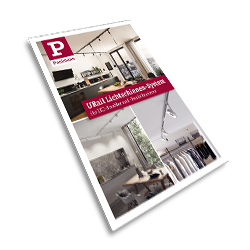 Paulmann URail railsysteem catalogus met moderne woonruimtes en verlichtingsideeën