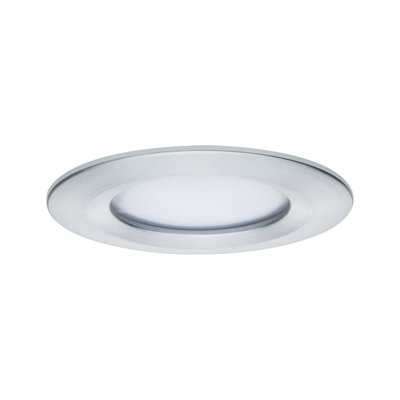 Panneau LED encastré rond en aluminium brossé argenté pour éclairage intérieur moderne