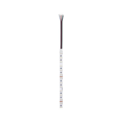 Flexibele witte LED-strip met meerkleurige aansluitdraden voor moderne verlichtingsoplossingen