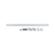 Profilé LED en aluminium argenté avec clips de montage et embouts pour systèmes d'éclairage LED