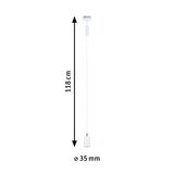 Weißes LED-Seilpendel mit 118 cm Länge und 35 mm Durchmesser für moderne Beleuchtung