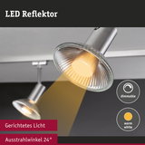 LED Reflektor aus gebürstetem Metall mit warmweißem, dimmbarem Licht und 24° Abstrahlwinkel