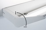 Applique murale LED blanche en métal avec angle réglable à 90 degrés pour un éclairage flexible